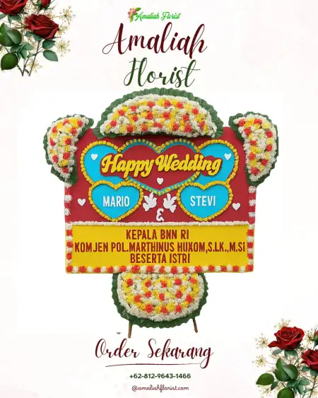 Papan Bunga Pernikahan Margoagung